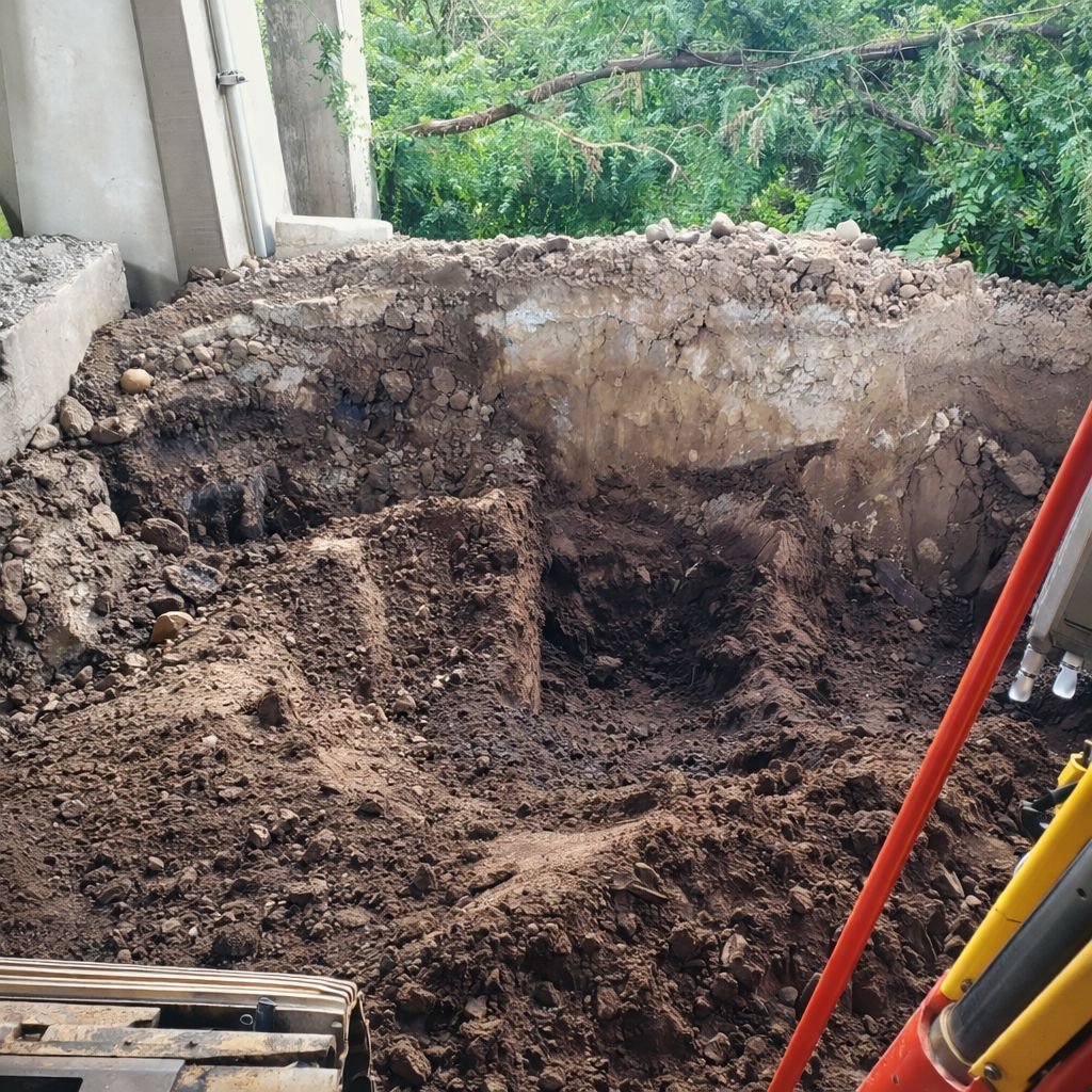 Deep excavation work for foundation and basement in New Jersey